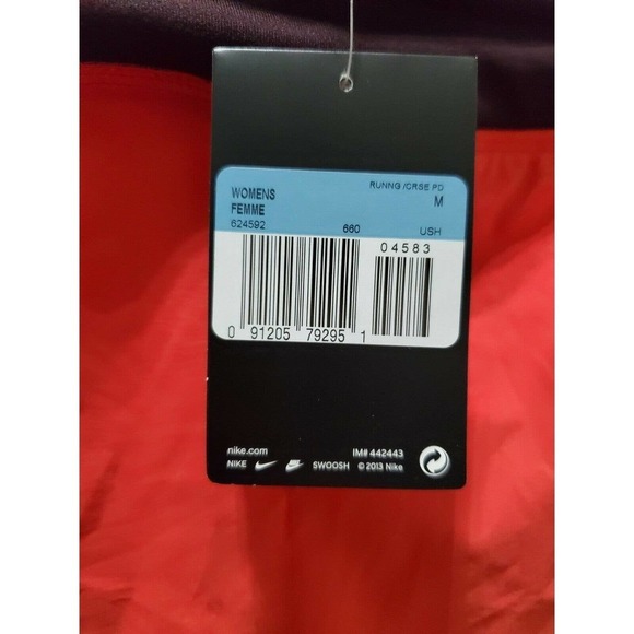 Nike Dri Fit Women's Solid Red Polyester Pull on Casual Stretch Shorts Size M - Picture 3 of 10